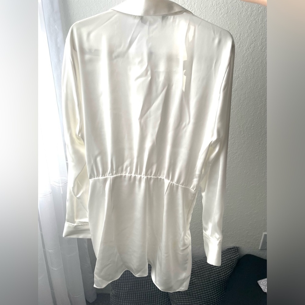 Zara Long Sleeve Satin Effect Dress Nwt - Picture 15 of 15